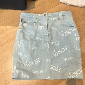 Versace denim mini skirt size 44